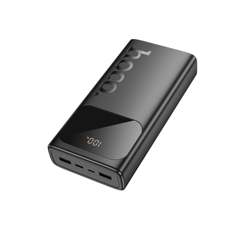 HOCO 30000mAh J144A  Fast Charging Power Bank With Digital Led Display – Black